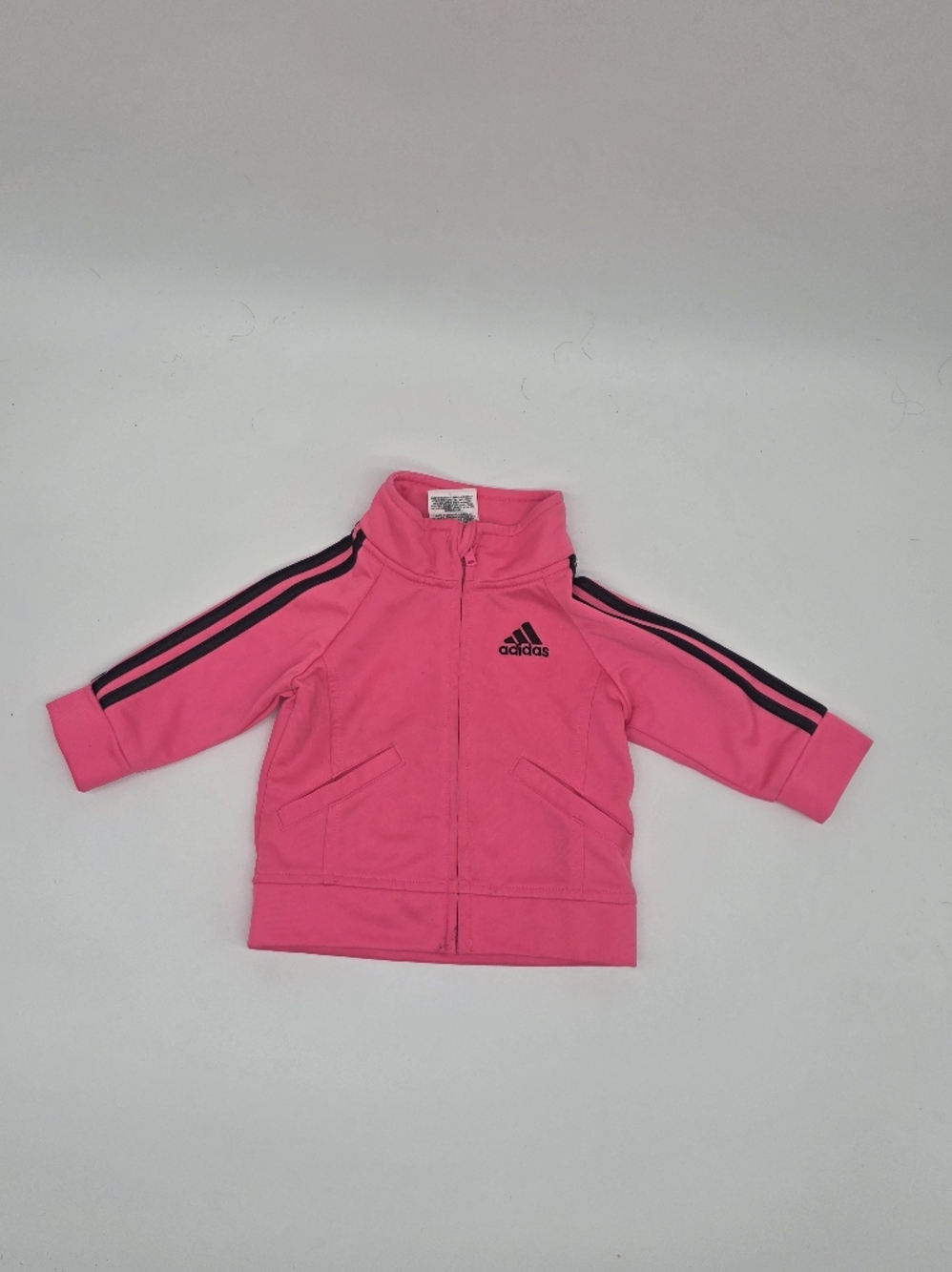 adidas Baby Girls Essential Tricot Track Jacket, 3 Months, Pink/Black